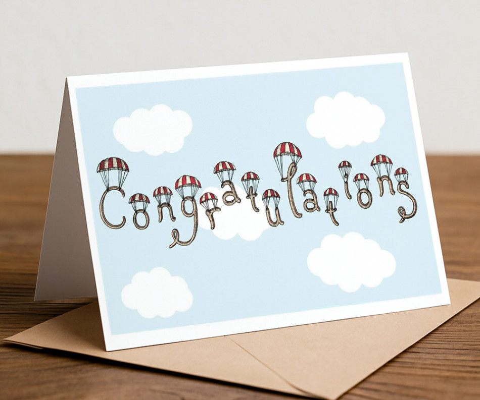 Cloud Nine Congratulations Card