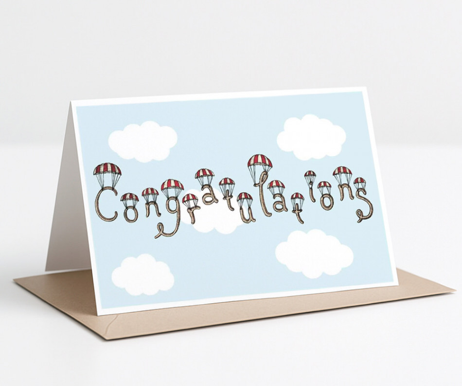 Cloud Nine Congratulations Card