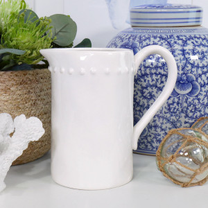 Stratford Dot Jug - Large, a handled vessel suited to serving or displaying a flower arrangement