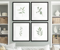 Kendale III Eucalyptus Botanical Print - Framed