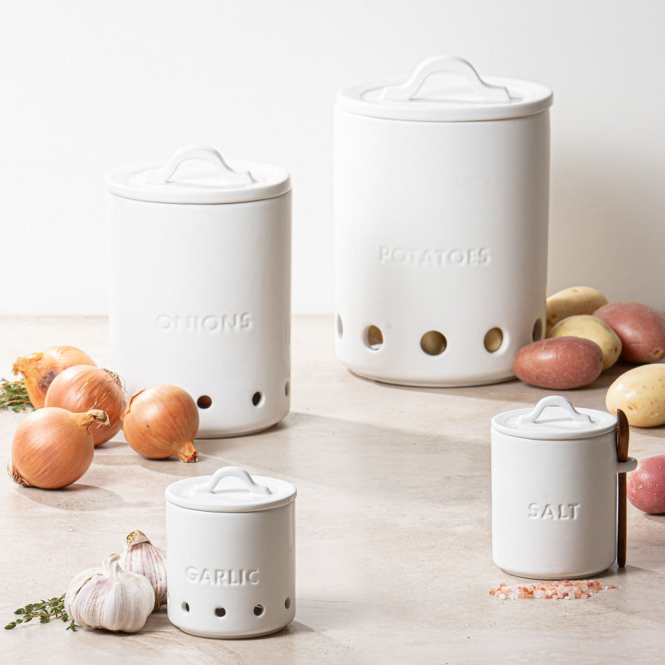 White Harvest Onion Vault, shown as a standalone product for clear identification