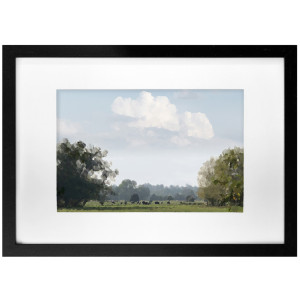Somerton Farm Landscape Print, decorative wall artwork for an interior display