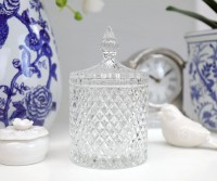 Crystal Glass Jar Trinket Box