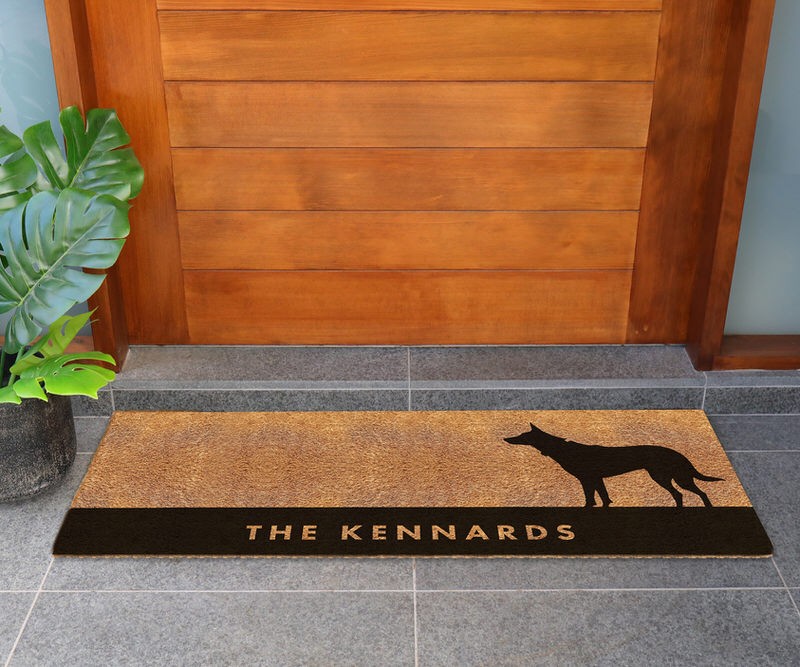 Custom Long Kelpie Dog Doormat - 115x45cm