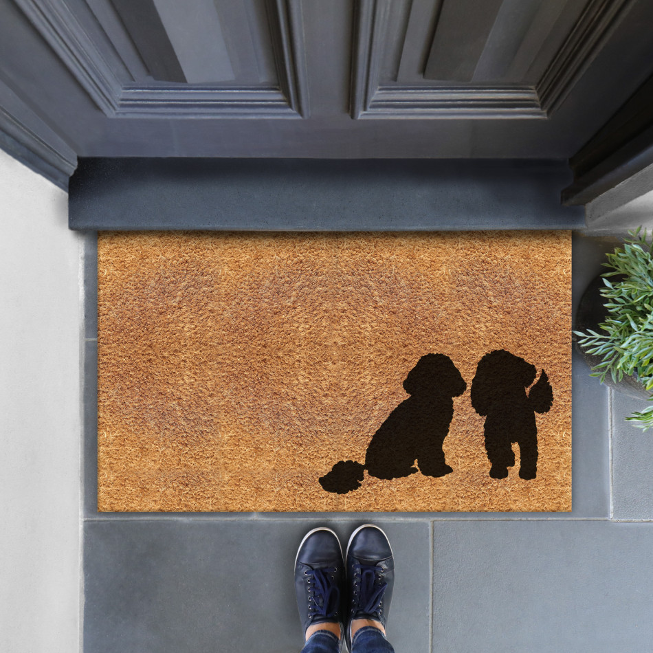 Cavoodle Friends Doormat - 75x45cm, an entrance mat designed for a doorway