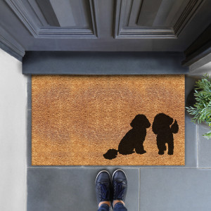 Cavoodle Friends Doormat - 75x45cm, an entrance mat designed for a doorway