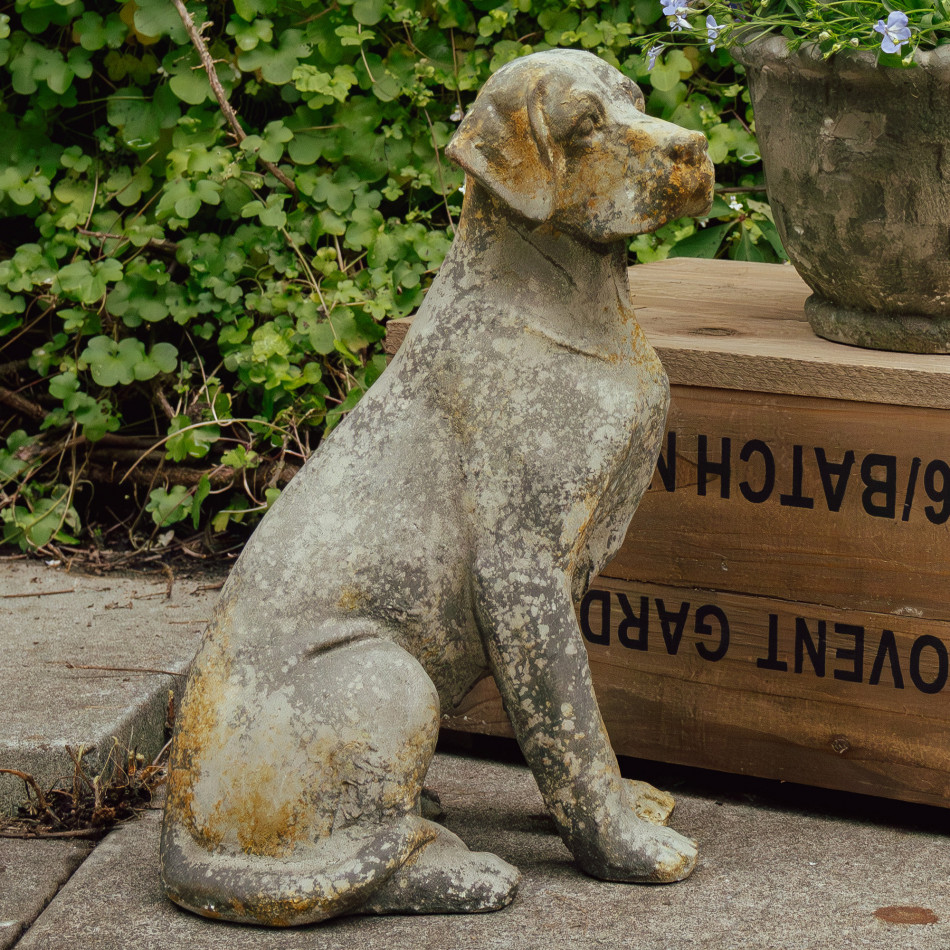 Chester Vintage Dog Sculpture, decorative home accessory