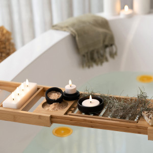 White Uyuni Flameless Maxi Tealight Candle, a decorative accessory for safely presenting candles or tealights