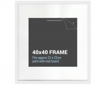 Set 3 40x40cm Square White Picture Frames