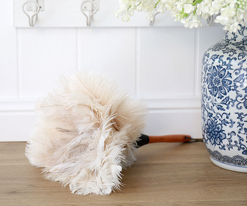 White Ostrich Feather Duster