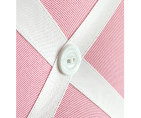 Candy Pink + White Ribbon Memo Board