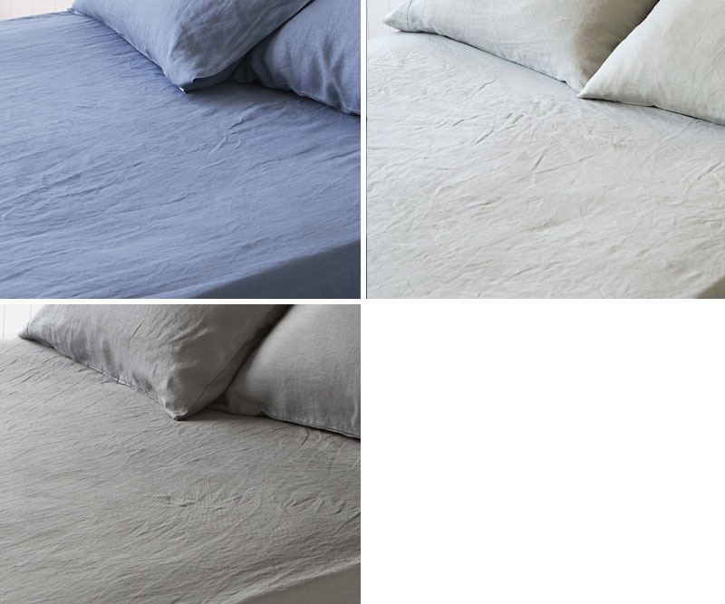 French Grey Linen Queen Size Doona Cover