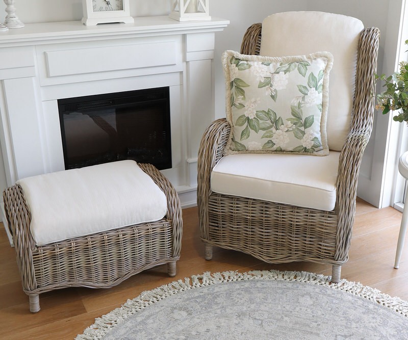 Albany Rattan Footstool