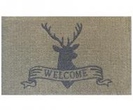 Stag Head Welcome Regular Coir Doormat