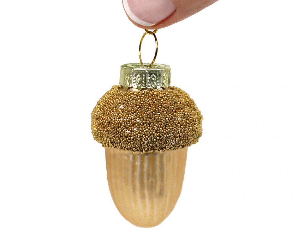Gold Acorn Christmas Tree Ornament