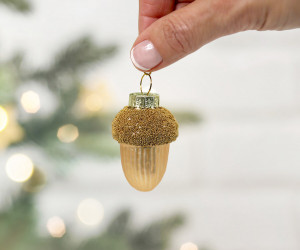 Gold Acorn Christmas Tree Ornament