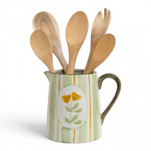 Amelia Green Floral Jug, a decorative jug for serving or flower display