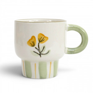 Amelia Yellow Floral Mug, decorative tableware