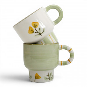 Amelia Green Mug, a drinkware piece for serving and tabletop use