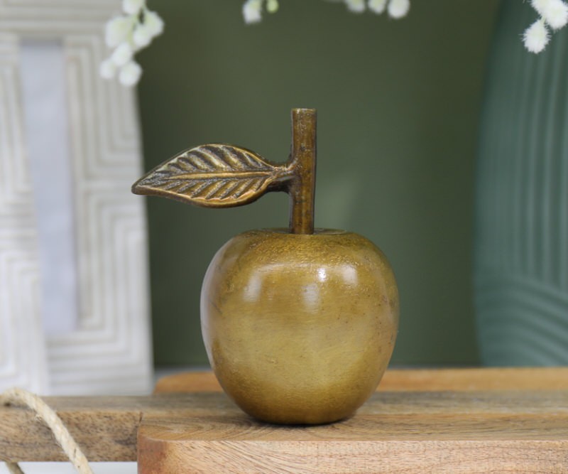 Litton Lane Gold Ceramic Decorative Fruit Sculpture (Set of 2) 59707 - The  Home Depot