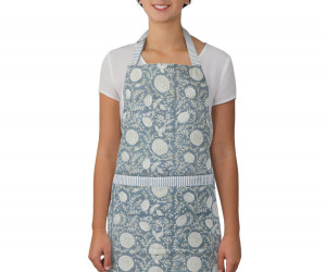 Samara Denim Blue Floral Apron