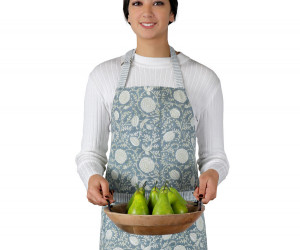 Samara Denim Blue Floral Apron