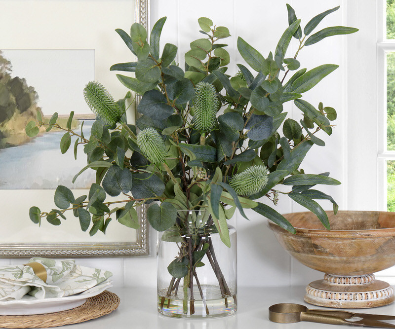Mackenzie Green Banksia Vase Arrangement