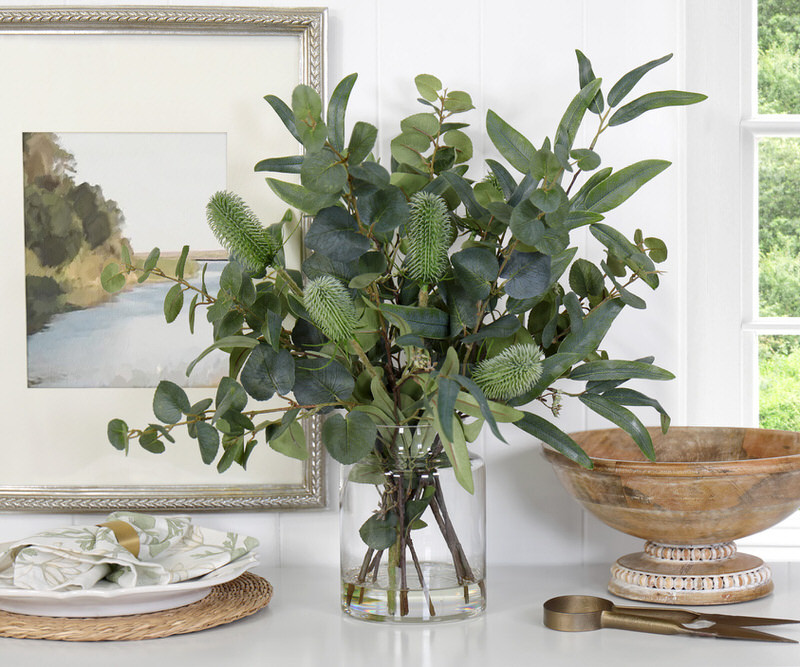 Mackenzie Green Banksia Vase Arrangement