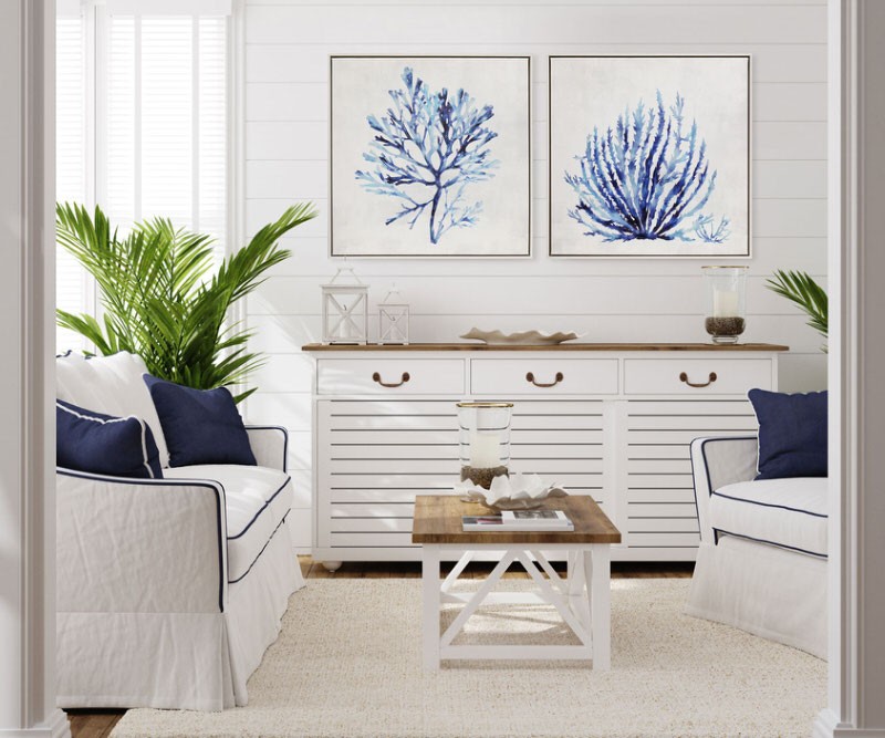 Hamptons Style Wall Art Online. Blue & White Hamptons Prints for the Home.