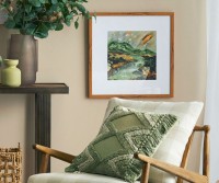 Green Mountains Landscape Framed Print