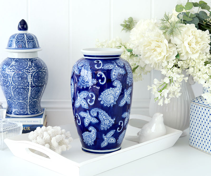 Pascal Blue & White Vase