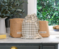 Piper Cotton Bread Bag - Taupe