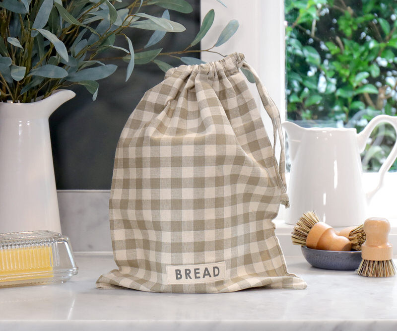 Piper Cotton Bread Bag - Taupe