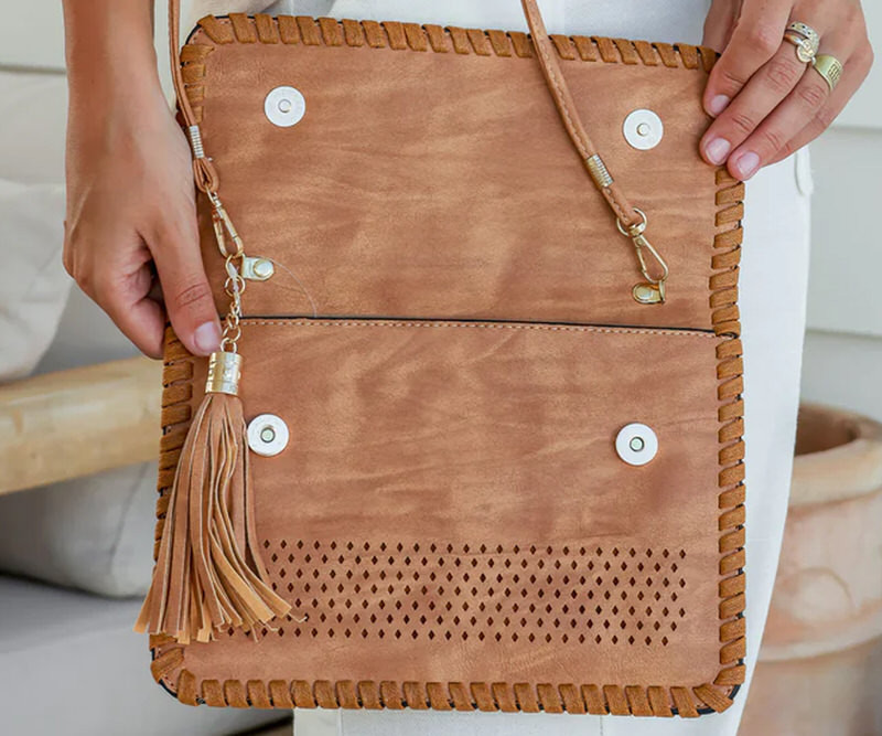 Bungalow Tan Crossbody Bag