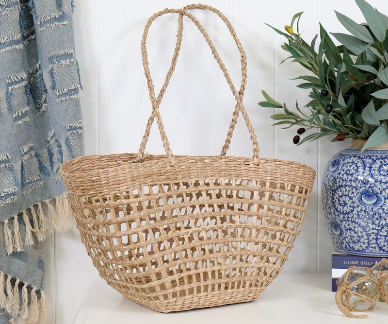 Riley Open Weave Seagrass Bag
