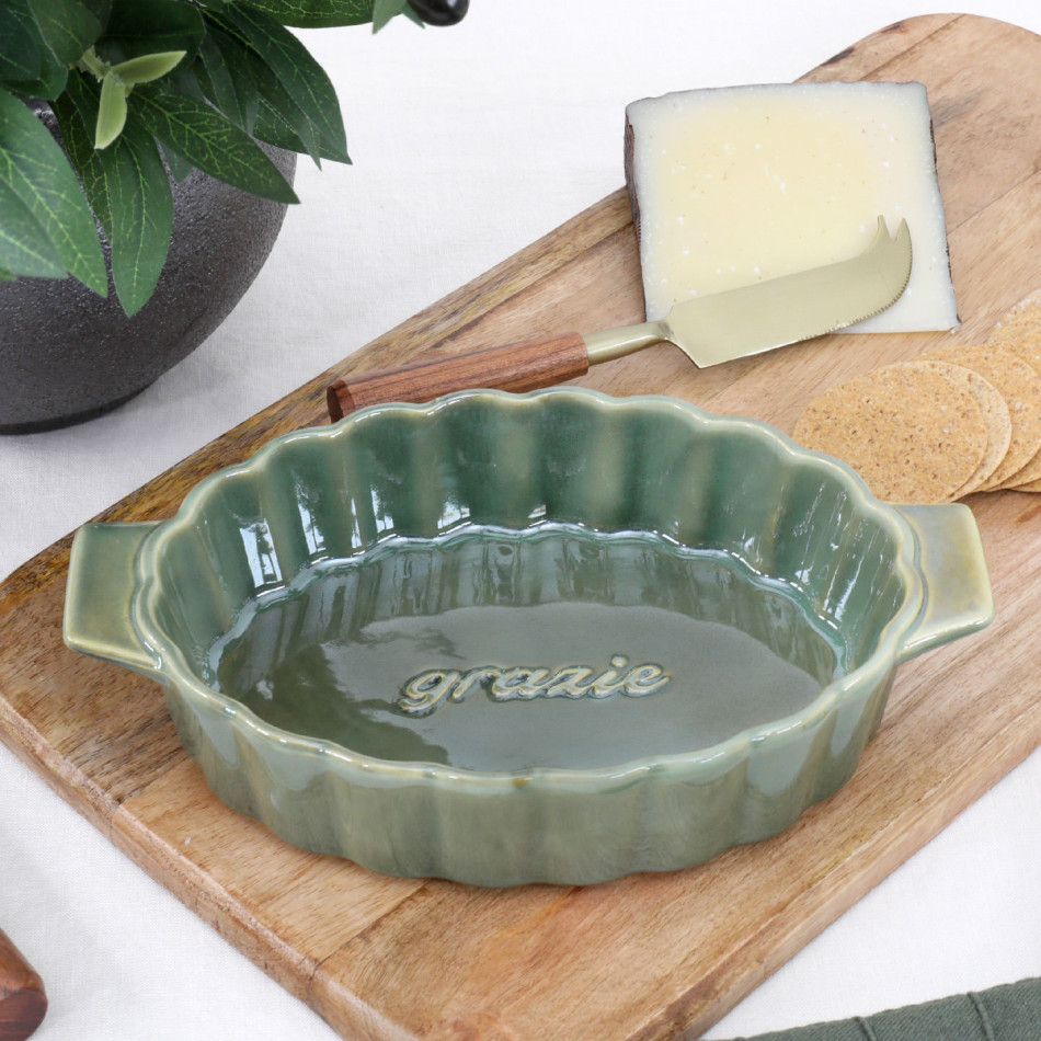 Toscana 'Grazie' Baking Dish - Olive Green, decorative tableware