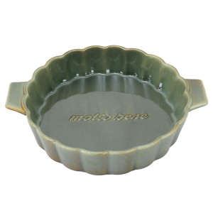 Toscana 'Molto Bene' Baking Dish - Olive Green, designed for practical dining use with an ornamental presentation