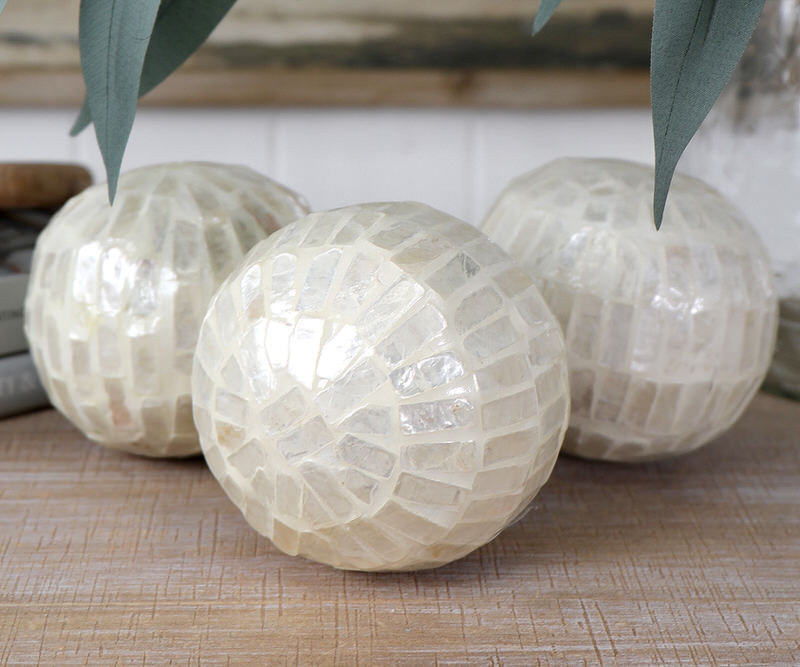 Large Sacramento Shell Inlay Deco Ball - 10cm - Gift ideas for that ...