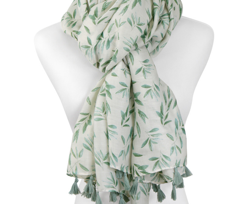 Nayeli Green Leaf Scarf