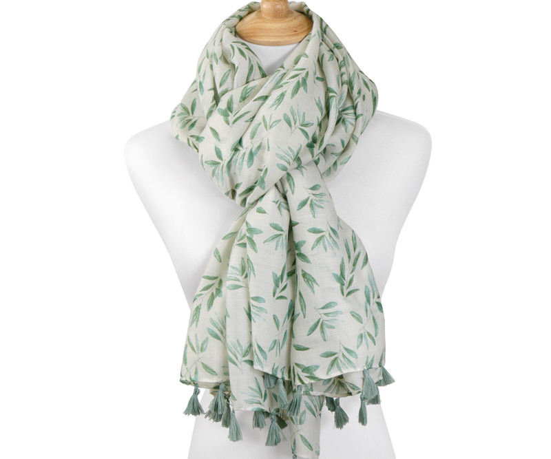 Nayeli Green Leaf Scarf