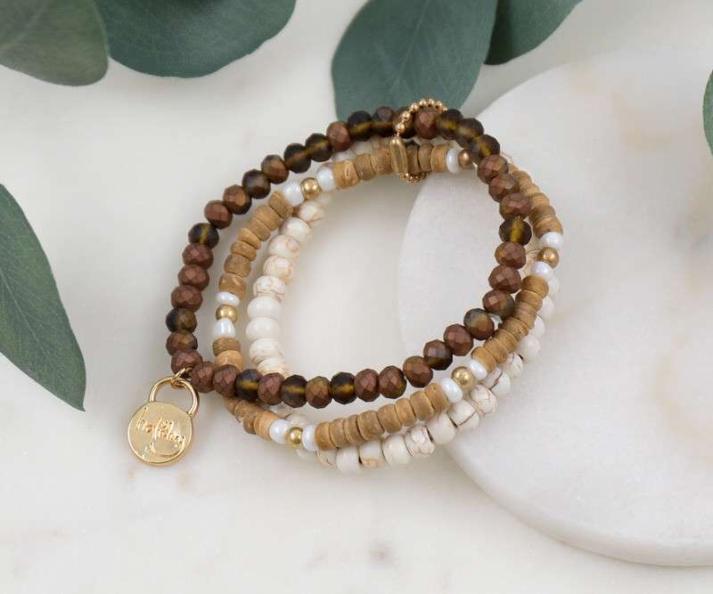 Havana Set 3 Beaded Bracelets