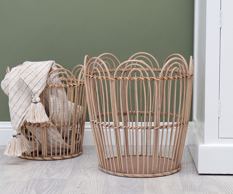 Baskets rattan and woven wicker items available online