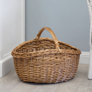 Cottage Gardener's Carry Basket, woven storage basket