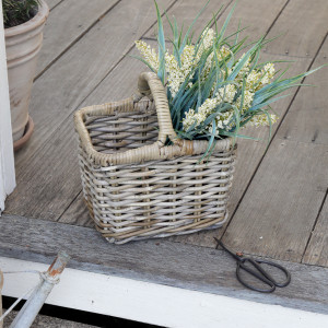 Applewood Carry Basket - Small, designed as a versatile storage accent for an interior space