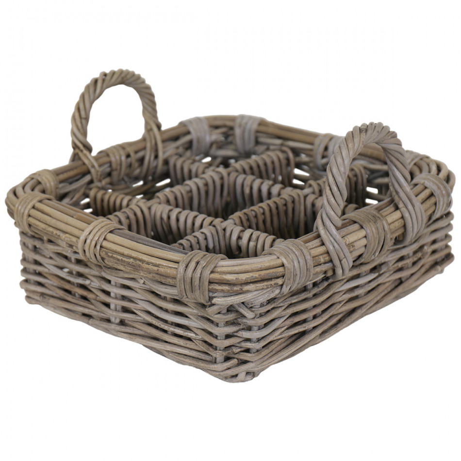 Small Daylesford Herb Rattan Basket / Caddy, a practical basket for household storage or display