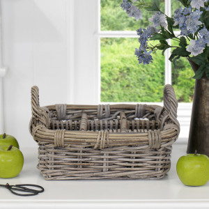Small Daylesford Herb Rattan Basket / Caddy, a practical basket for organising household items or creating a display