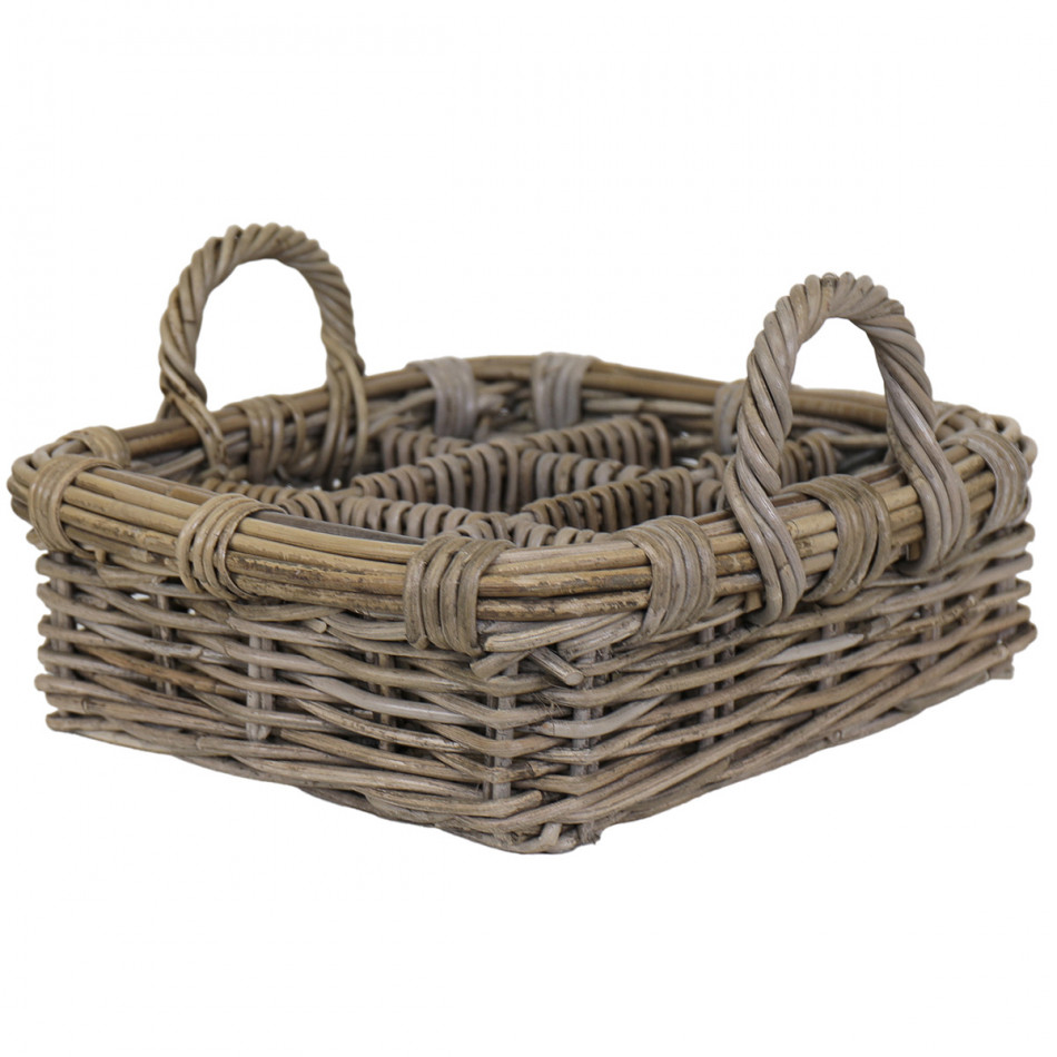 Small Daylesford Herb Rattan Basket / Caddy, designed as a versatile storage accent for an interior space