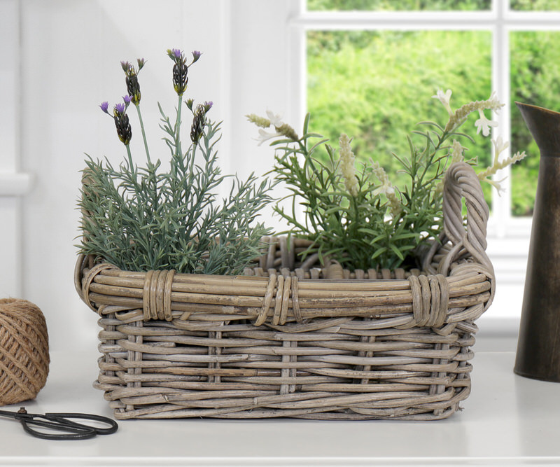 Small Daylesford Herb Rattan Basket / Caddy