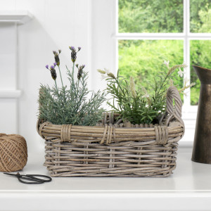Small Daylesford Herb Rattan Basket / Caddy