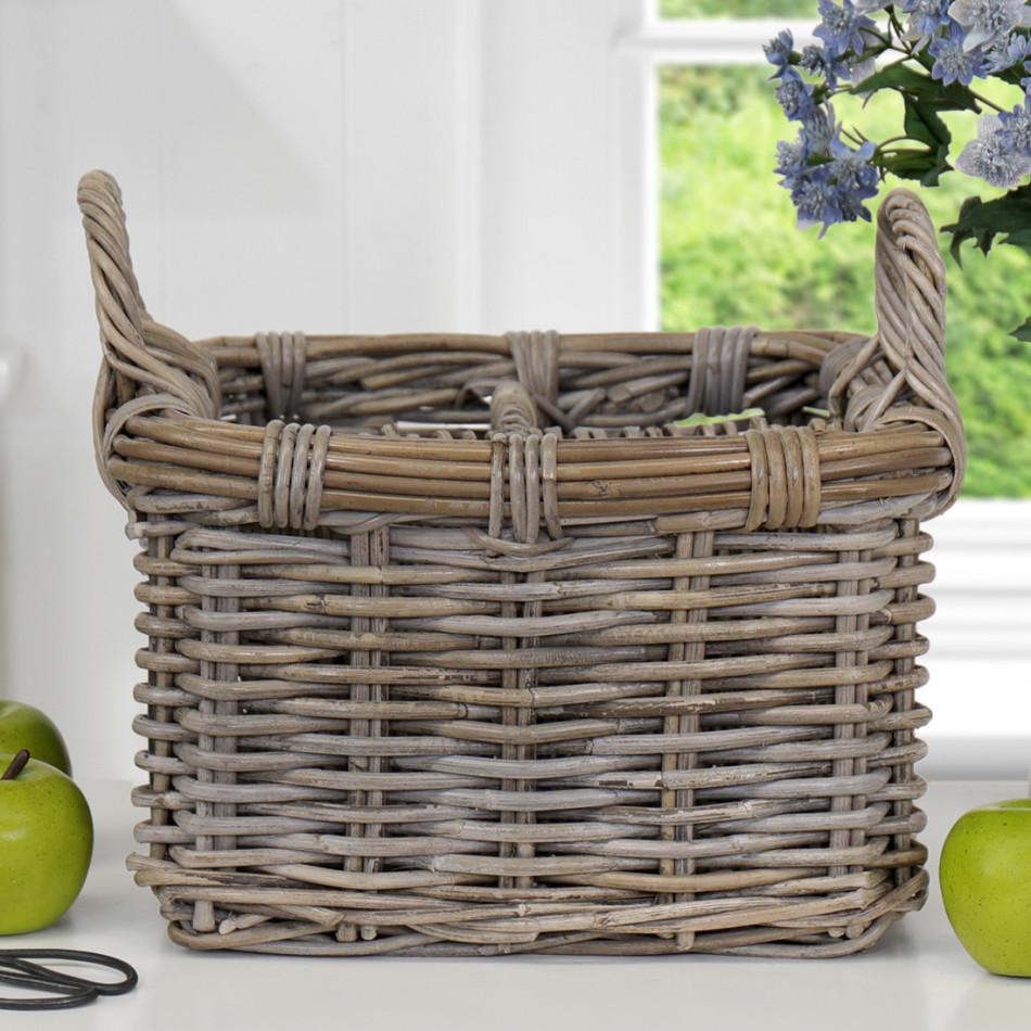 Large Daylesford Herb Rattan Basket / Caddy, woven storage basket